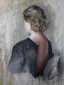 英国女画家金尼·佩奇油画里的温柔女子，真美！